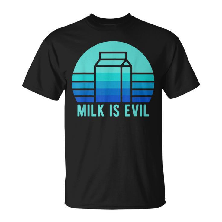 Funny Lactose Intolerant Vintage Milk Dairy Is Evil  Unisex T-Shirt