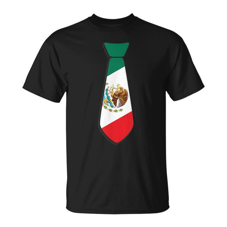 Funny Neck Tie T  Cinco De Mayo Mexican Flag Top Cinco De Mayo Funny Gifts Unisex T-Shirt