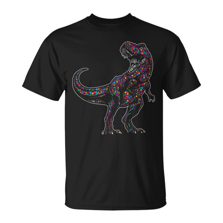 Polka Dot T Rex Dinosaur September 15Th Dot Day Boys T-Shirt