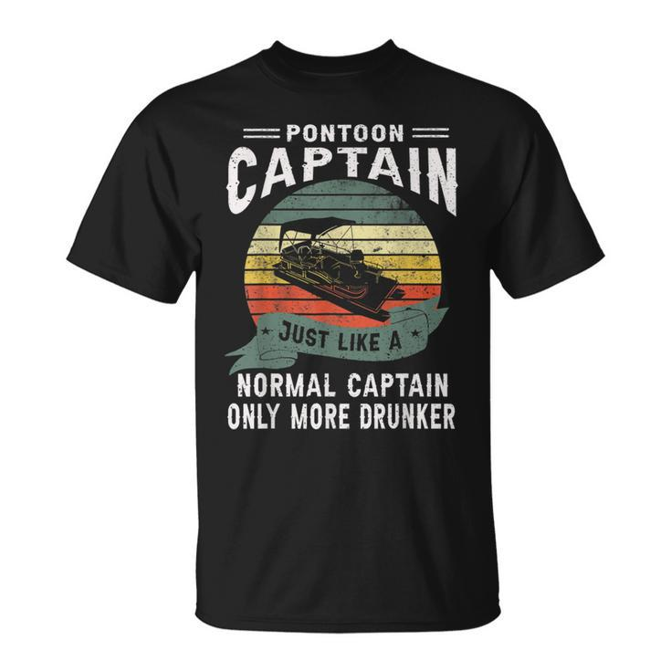 Funny Pontoon Captain Boat Lake Boating Gift For Dad  Unisex T-Shirt