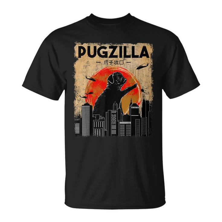 Pug Owner Pugzilla Dog Lover Pug T-Shirt
