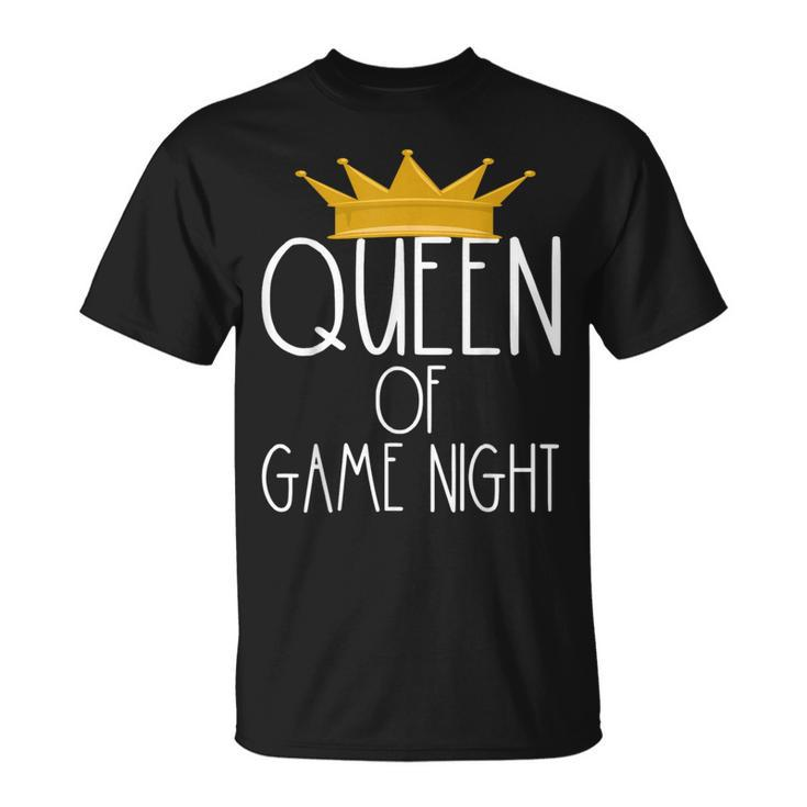 Queen Of Game Night Card Games Boardgame Winner Crown T-Shirt