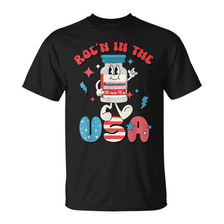 Funny Retro Vial Rocn In The Usa Happy 4Th Of July Vibes Usa Funny Gifts Unisex T-Shirt