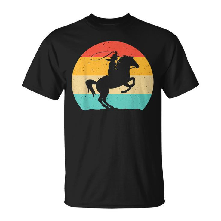 Funny Retro Western Cowgirl Gift For Girl Horse Riding Women Unisex T-Shirt