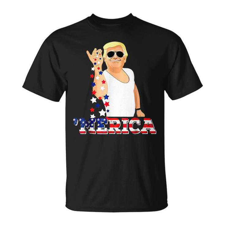 Funny Trump Salt Merica Freedom 4Th Of July Salt Funny Gifts Unisex T-Shirt