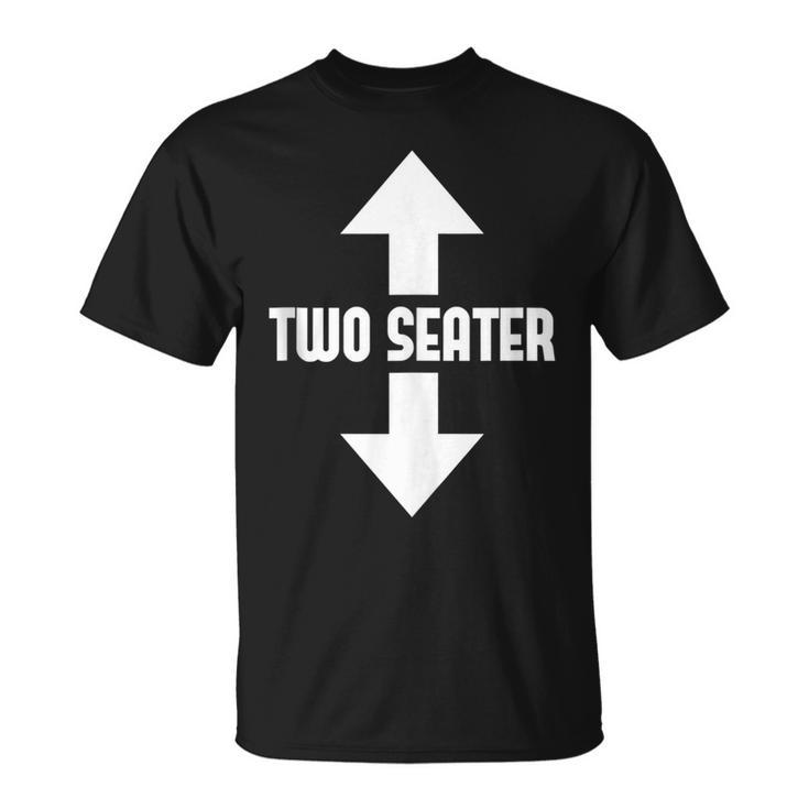 Funny Two Seater Arrow Dad Joke Meme Gift Funny Gifts For Dad Unisex T-Shirt