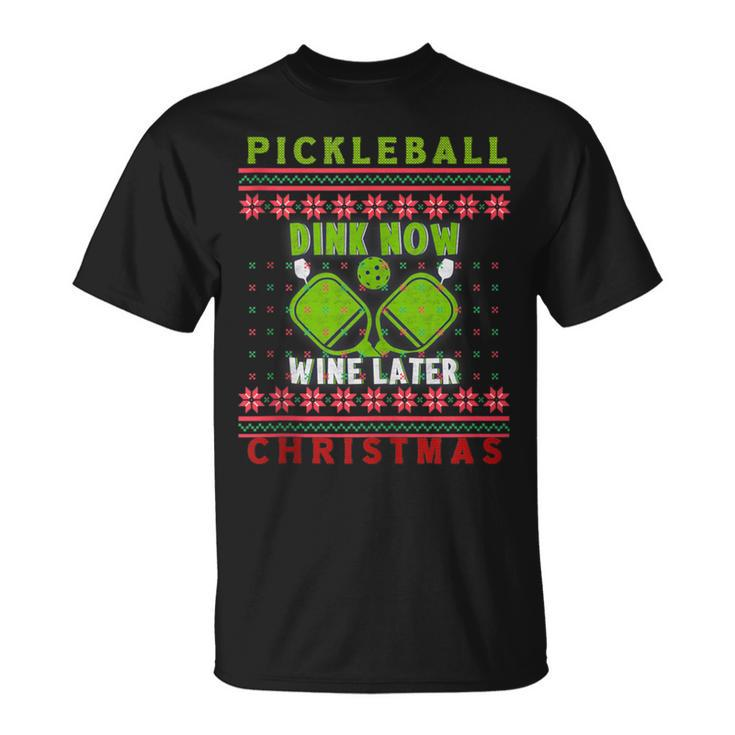 Ugly Christmas Sweater Kitchen Ace Pickleball Player T-Shirt