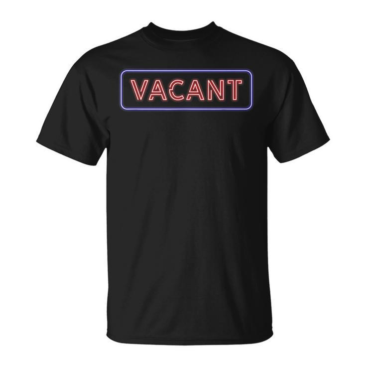 Funny Vacant Sign  Dumb Brain Vintage Retro  Gift  Unisex T-Shirt