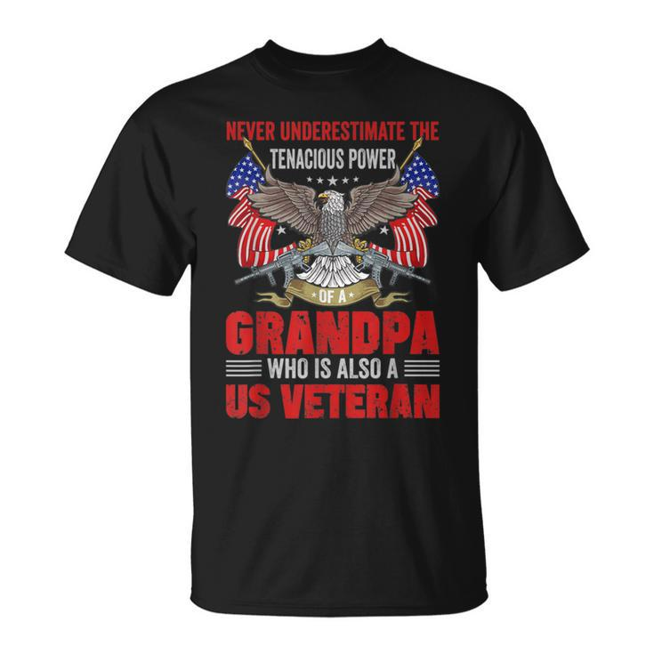 Veteran Grandpa Never Underestimate T-Shirt