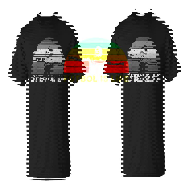 Futbol Is Life Retro Vintage Unisex T-Shirt