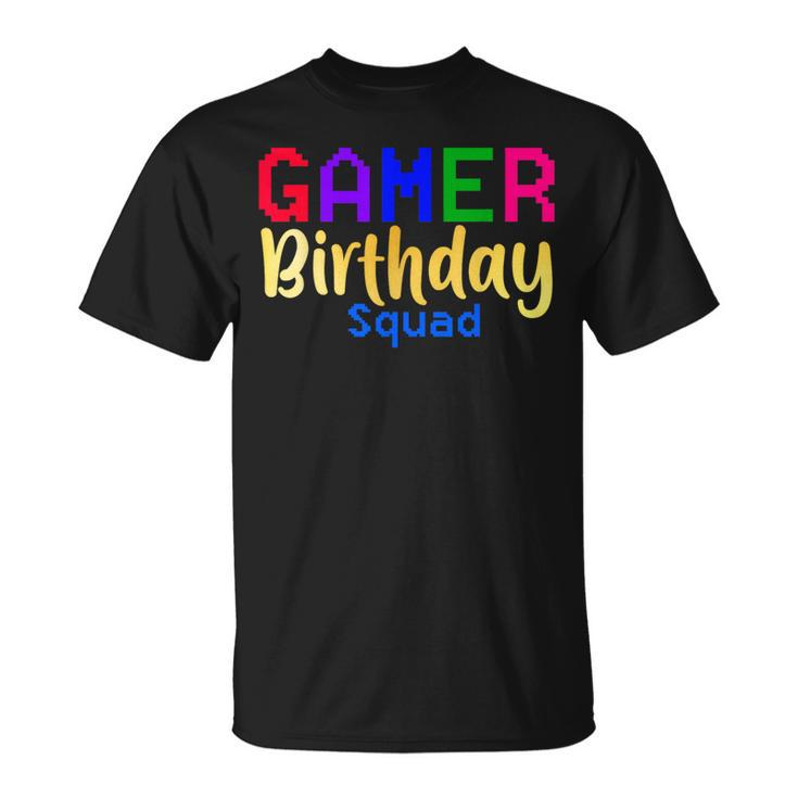 Gamer Birthday Squad Party Happy B-Day Video Game Party T-Shirt