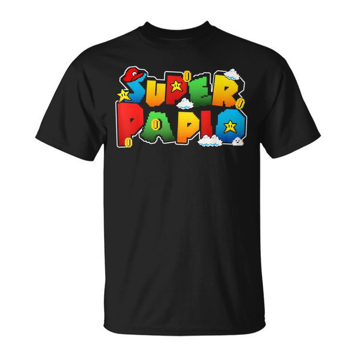 Gamer Super Papio Funny Father Day Gifts Gift For Papa  Unisex T-Shirt