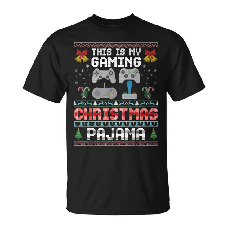 This Is My Gaming Christmas Pajama Sweater Merry Ugly Xmas T-Shirt