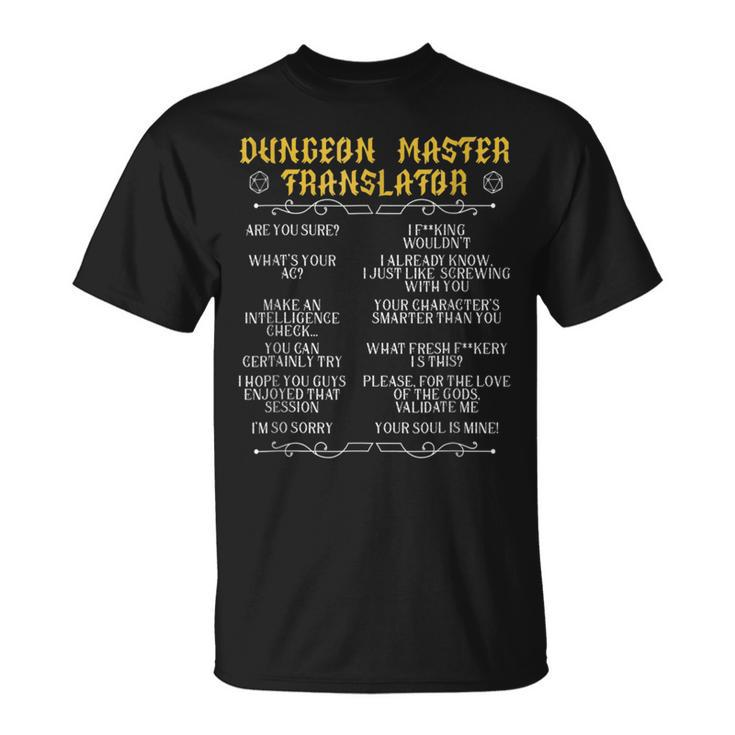 Gaming-MasterBoard Game Role Player Dungeon T-Shirt
