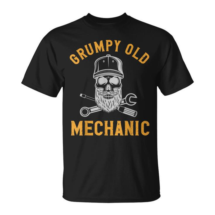 Garage Automechanic Car Guy Grumpy Old Mechanic  Gift For Mens Unisex T-Shirt