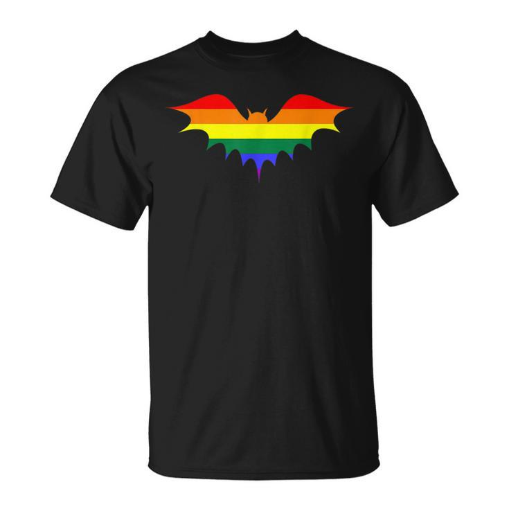 Gay Pride Vampire Sex Slang Halloween Bat Lgbtq Flag Humor T-Shirt