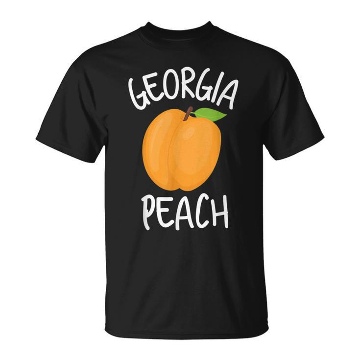 Georgia Peach Funny Georgia State Pride Peachy Pride Month Funny Designs Funny Gifts Unisex T-Shirt