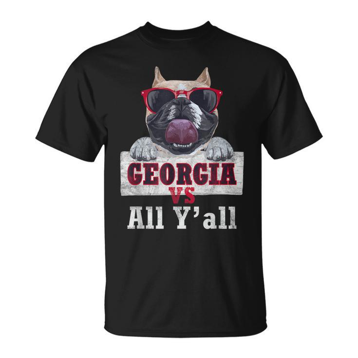 Georgia Vs All Yall  | Funny Vintage Bulldog  Unisex T-Shirt