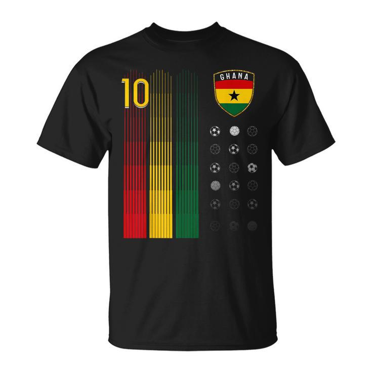 Ghana Soccer Ghanaian Flag Football Retro 10 Jersey T-Shirt