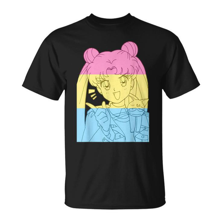 Girl Anime Pansexual Pride Pansexual Flag Lgbt Month  Unisex T-Shirt