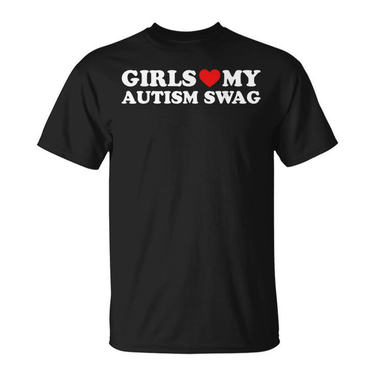 Girls Love My Autism Swag Funny Autistic Boy Gifts Awareness  Unisex T-Shirt