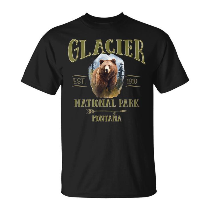 Glacier National Park Grizzly Bear Montana Usa Gifts For Bear Lovers Funny Gifts Unisex T-Shirt