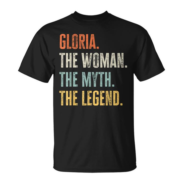 Gloria The Best Woman Myth Legend Funny Best Name Gloria Unisex T-Shirt