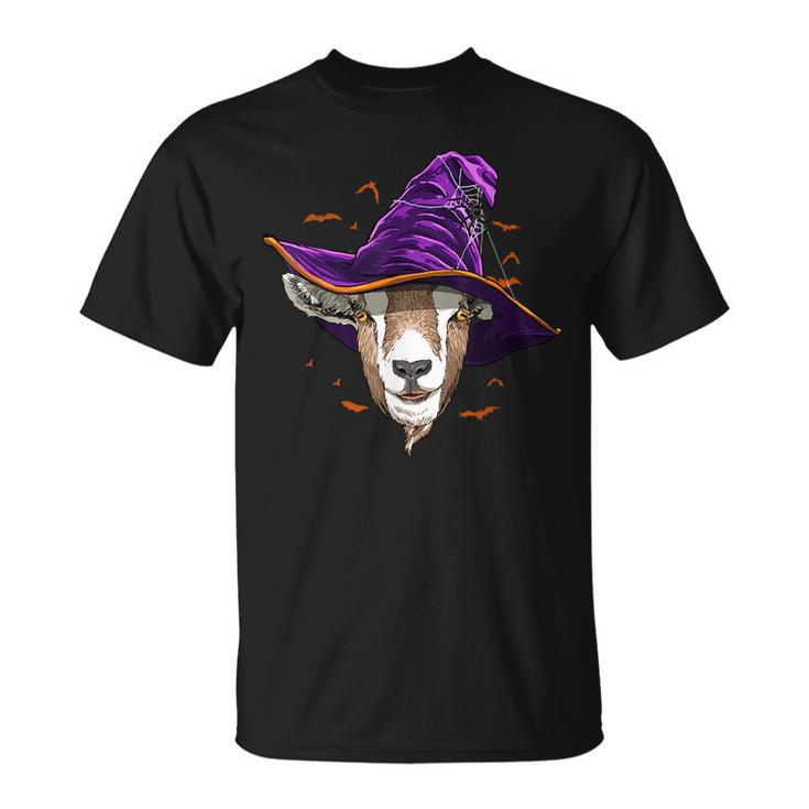 Goat Witch Hat Funny Halloween Goat Lover Whisperer  Unisex T-Shirt
