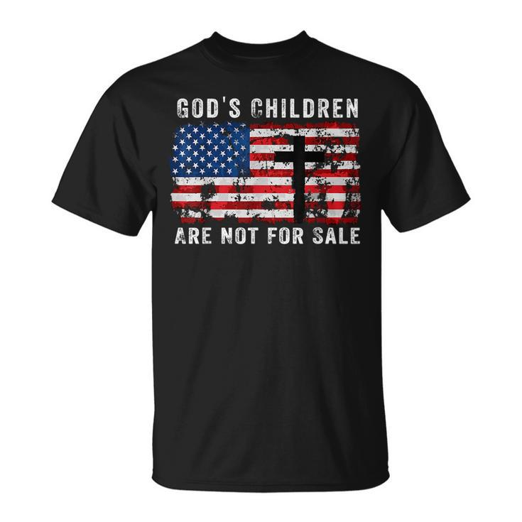 Gods Children Are Not For Sale American Flag Gods Children  Unisex T-Shirt
