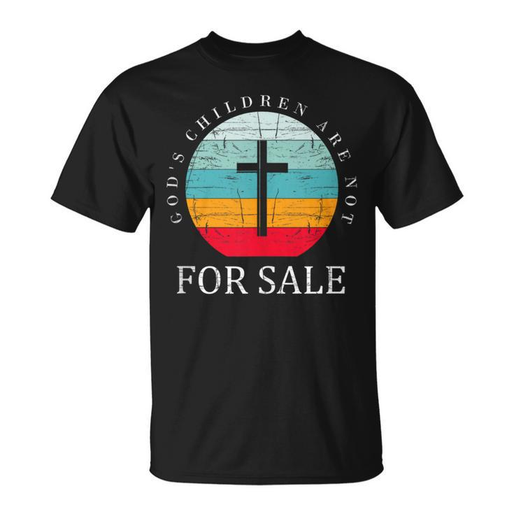 Gods Children Are Not For Sale Jesus Christian America Flag  Unisex T-Shirt