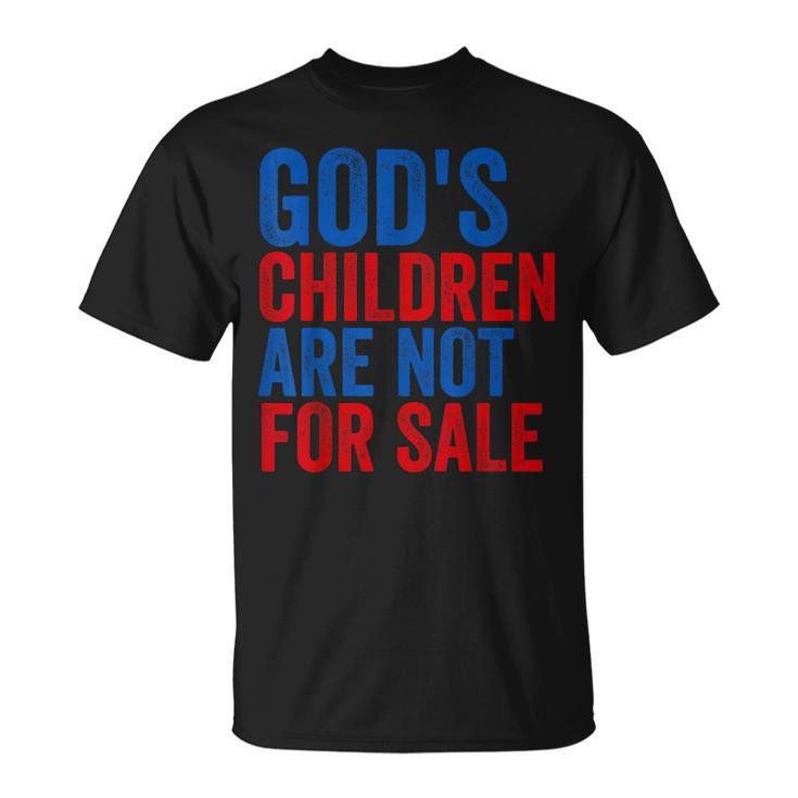 Gods Children Are Not For Sale Us American Flag Men Women  Unisex T-Shirt