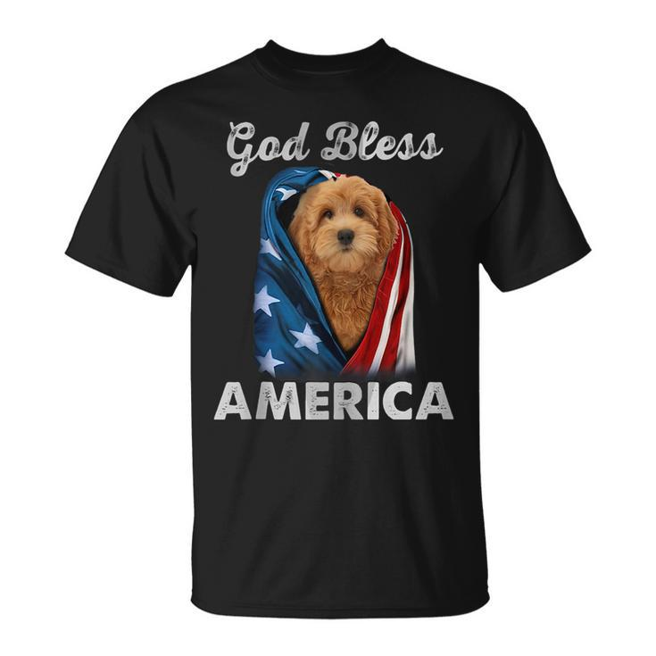Goldendoodle Dog American Usa Flag 4Th Of July Dog Lover  Unisex T-Shirt