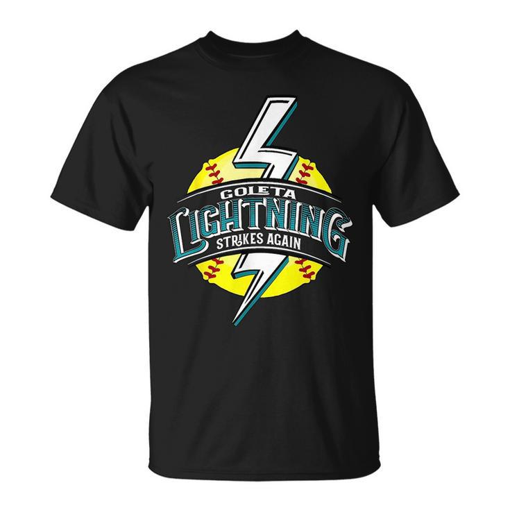 Goleta Lightning Strikes Again Softball Softball Funny Gifts Unisex T-Shirt