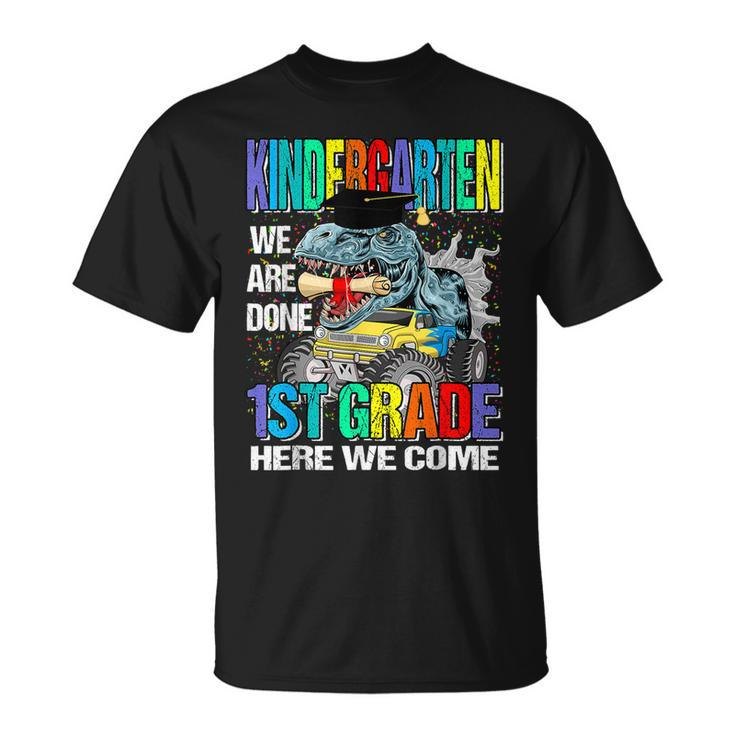 Goodbye Kindergarten Graduation Dinosaur Hello 1St Grade Unisex T-Shirt