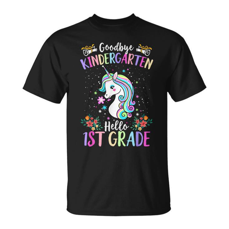 Goodbye Kindergarten Hello 1St Grade Unicorn Graduation Kid  Unisex T-Shirt