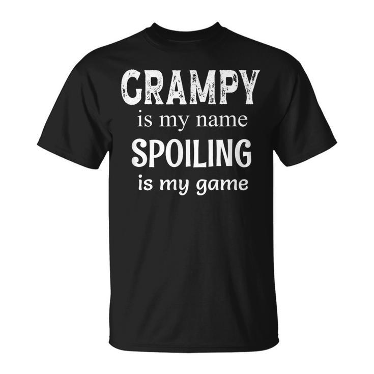 Grampy Is My Name Spoiling Is My Game Grandfather Grandpa T-Shirt