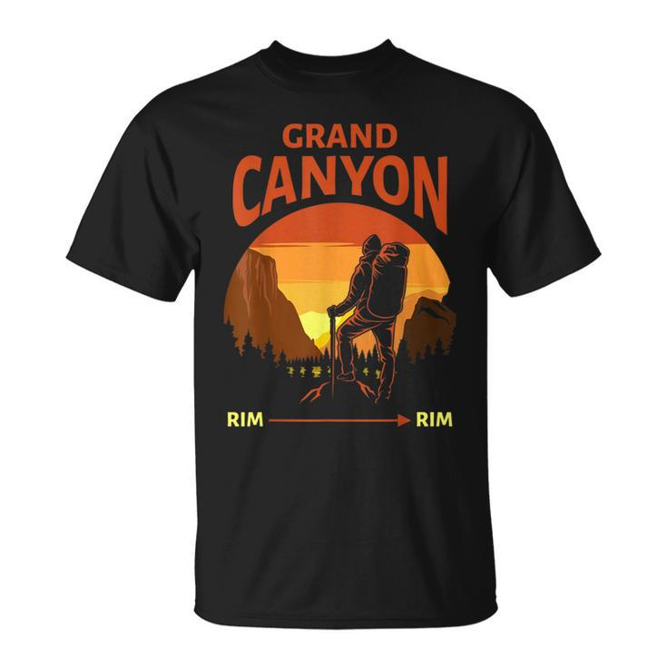 Grand Canyon National Park Rim Rim Retro Hiking T-Shirt