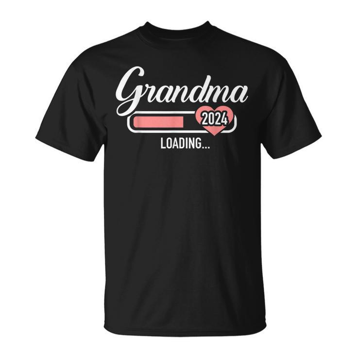 Grandma 2024 Loading For Pregnancy Announcement  Unisex T-Shirt