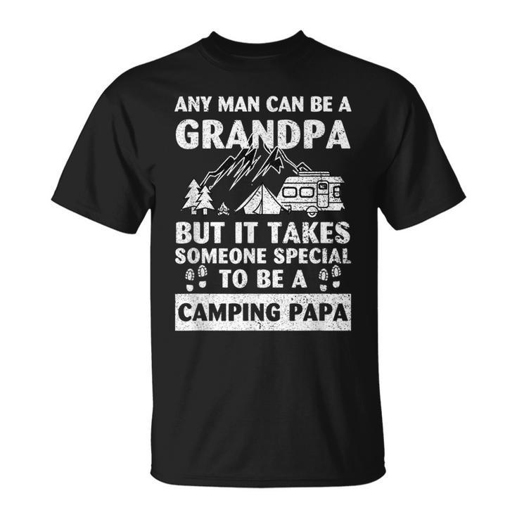 Grandpa Camp Lover Proud Camping Papa Fathers Day  Gift  Unisex T-Shirt