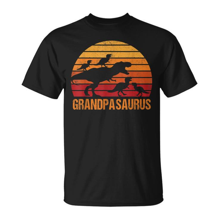 Grandpa Dinosaur Grandpasaurus 4 Four Kids Gift  Unisex T-Shirt