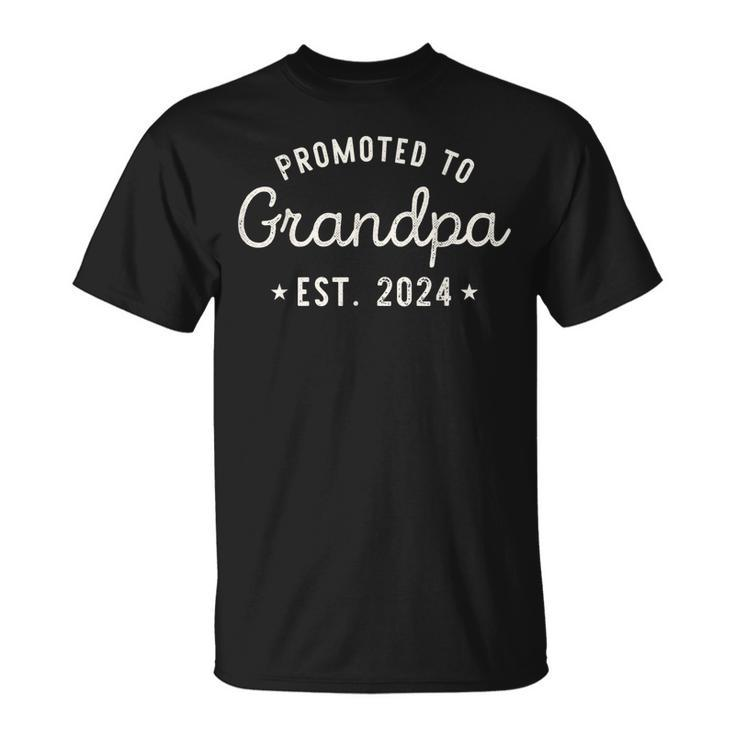 Grandpa Est 2024 For Fathers Day Soon To Be Grandpa 2024 Unisex T-Shirt