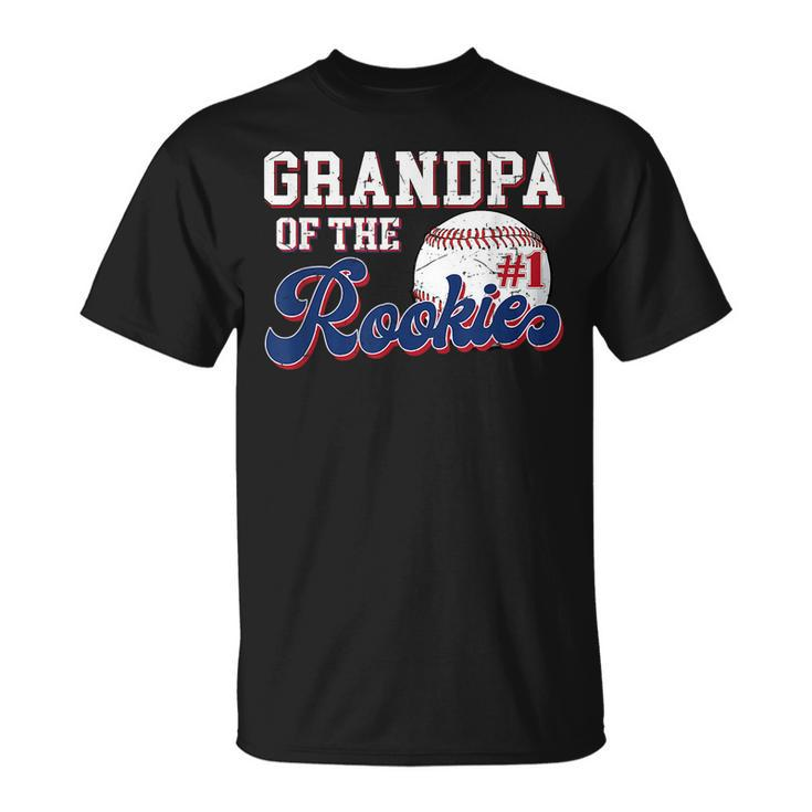 Grandpa Of Rookie 1 Years Old Team 1St Birthday Baseball  Unisex T-Shirt