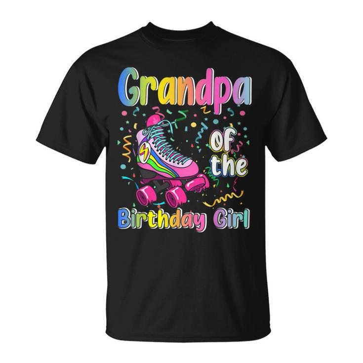 Grandpa Rolling Skate Birthday Matching Party Family  Unisex T-Shirt