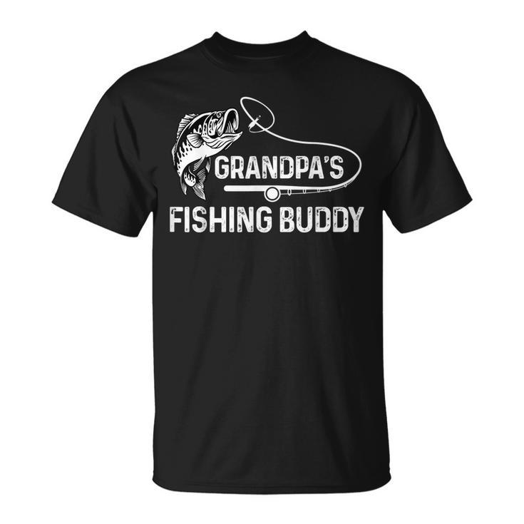 Grandpas Fishing Buddy Cool Father-Son Team Young Fisherman  Unisex T-Shirt