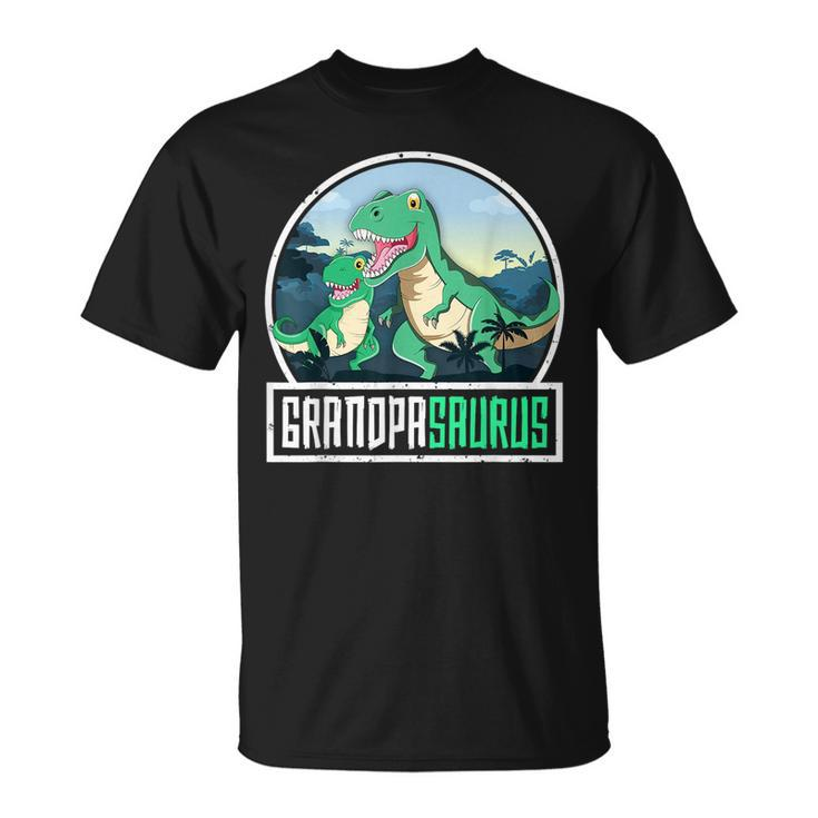 Grandpasaurus T-Rex Dinosaur Saurus Grandpa Matching Family  Grandpa Funny Gifts Unisex T-Shirt