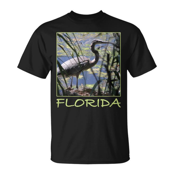Great Blue Heron Florida’S Waterbird Aesthetic Graphic T-Shirt