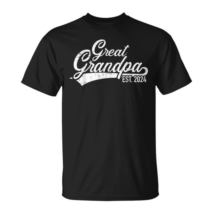 Great Grandpa Est 2024 For Pregnancy Announcement  Unisex T-Shirt