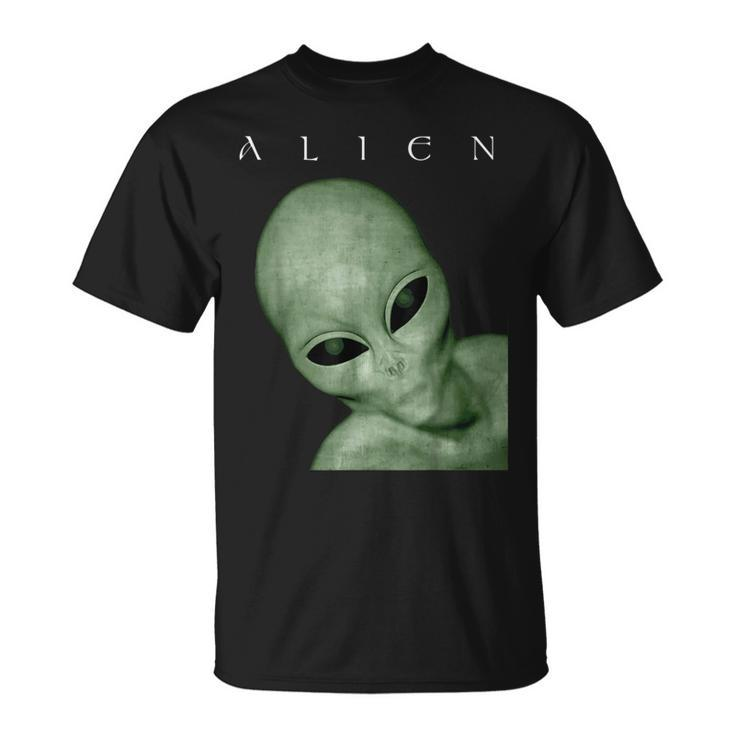 Green Alien Disclosure Realistic Grey Alien Believer Sci-Fi T-Shirt