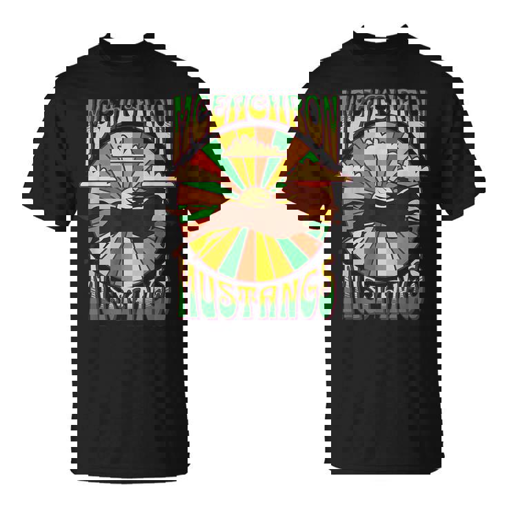 Groovy Hippie Style Mceachron Elementary Mustangs  Unisex T-Shirt