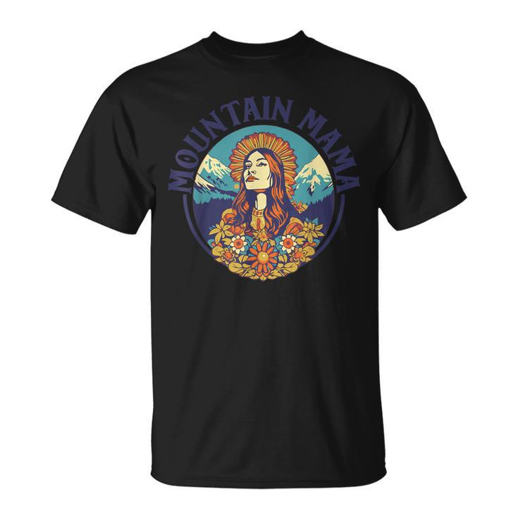 Groovy Mountain Mama Hippie 60S Psychedelic Artistic Unisex T-Shirt